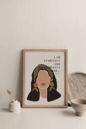 Fearfully & Wonderfully Made - Psalm 139 Poster Printed & Shipped Modern Scripture Decor Bible Verse Prints Christian Home - thumbnail 1