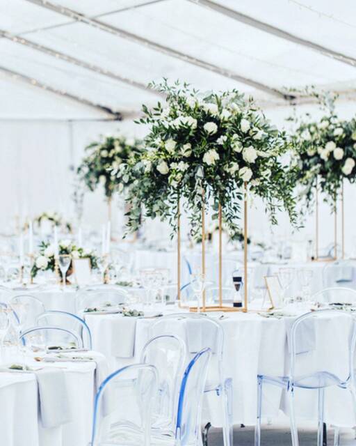 Wedding Centrepiece, Floral Display Unit, Table Centrepieces, Steel Side Stand - image 1