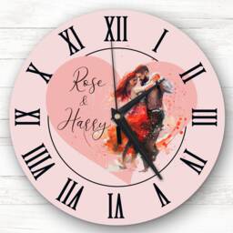 Dancing Couple Anniversary Birthday Valentine's Gift Personalised Clock - thumbnail 1