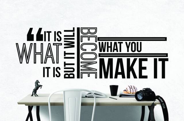 "Inspirational Wall Decal ""It Is What It Is" - image 1