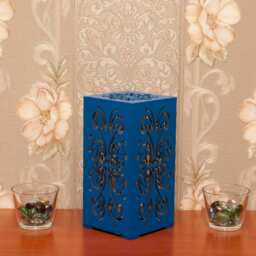 Blue Night Light Accent Lamp Decorative Wooden For Relaxation Comfort - thumbnail 3