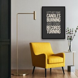 Let's Get Some Candles Burning & Records Turning Luke Combs Inspired Contemporary Wall Art Prints, Posters. Frames Not Included - thumbnail 3