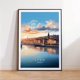 Lyon Travel Print - France, Poster, Home Decor, Gift Or Canvas - thumbnail 1