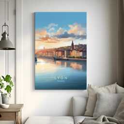 Lyon Travel Print - France, Poster, Home Decor, Gift Or Canvas - thumbnail 3