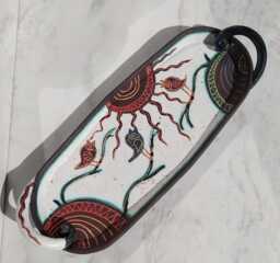 Handmade Ceramic Wall Tray, Bird Decor, Hanging Pottery Art, Rustic Home Accent - thumbnail 1