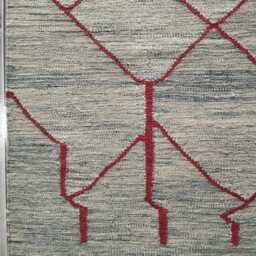 Nordic Runner Kilim Rug, Modern Artisan Scandinavian Afghan Turkish Abstract Art Wool Rug 205x66 cm - thumbnail 4