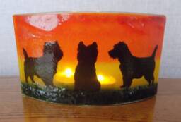 "Beautiful Glass Fused ""Cairn Terrier"