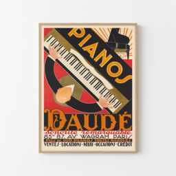 Pianos Daude Vintage Poster Print - Gift Ready Picture Daud?? By A.m. Cassandre - thumbnail 1