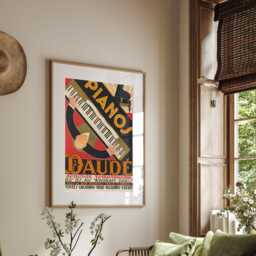 Pianos Daude Vintage Poster Print - Gift Ready Picture Daud?? By A.m. Cassandre - thumbnail 2