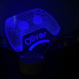 Personalised 3D Game Controller Gift Lamp Night Light Kids Bedroom - thumbnail 3