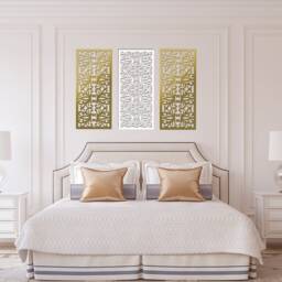 3D Stylish Wood Wall Art Decor, Moreaux, Floral Design, Openwork Ornament Picture, Living Room, Decorative Wooden Panel - thumbnail 3