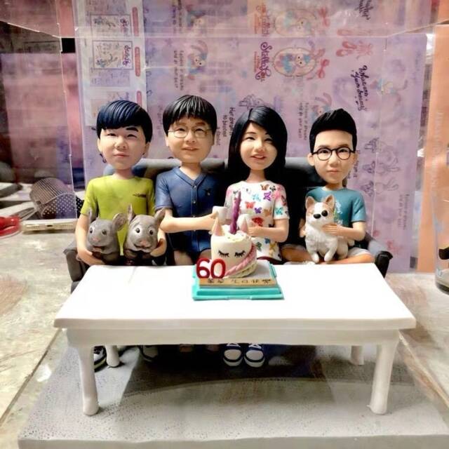 Figurine From Photo, Custom Family Figurine, Clay Figure, Sculpture By Hand, Personalized Gift - image 1