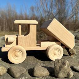 Truck With Dumper Wooden Toys Eco Handmade Toddler Toys For Kids Gift - thumbnail 3