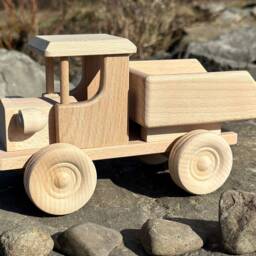 Truck With Dumper Wooden Toys Eco Handmade Toddler Toys For Kids Gift - thumbnail 2