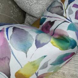 "Floral Leaf Cushion Cover, Scatter Leaves Pillow Decorative Chair Lumbar Cover 12"" X 20" - thumbnail 2