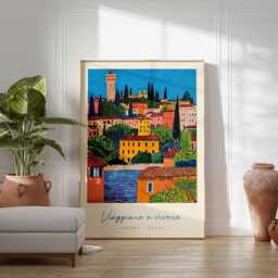 Verona Italy Travel Poster Romantic Italian Wall Art - thumbnail 2