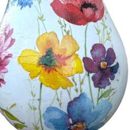 Poppy Vase, Bouquet Pretty Vases, Floral Vase With Poppies On It, Gift For Mum, Nan, Frosted Gifts - thumbnail 2