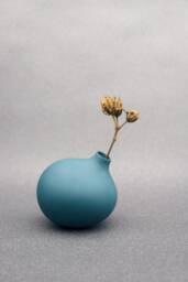 Porcelain Design Vase/Round Vase Navy/ White Imo/Porcelain Flower Holder/Round Shape Vase/ Easter Decoration/ Tablesetting Decor - thumbnail 1