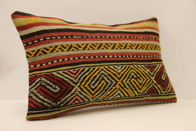 Throw Pillow, Sofa 12x20 in 30x50 cm, Vintage Kilim Pillow, Home Cushion Cover Boho Pillow Throw 4Oef-651 - image 1