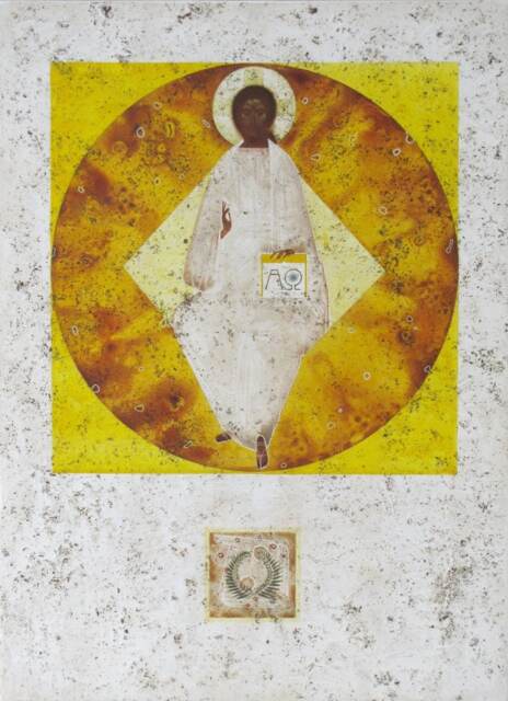 Christ in Glory, Modern Icon Pigment Quality Art Print On Canvas By Ivanka Demchuk - image 1