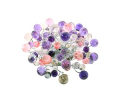 Flush Mount Ceiling Light, Light With Purple & Pink Bubbles For Children Room, Hall Entrance Or Room.purple Color Lighting - thumbnail 1