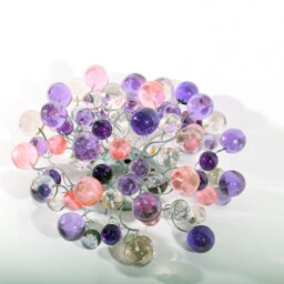 Flush Mount Ceiling Light, Light With Purple & Pink Bubbles For Children Room, Hall Entrance Or Room.purple Color Lighting - thumbnail 2