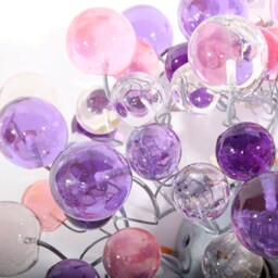 Flush Mount Ceiling Light, Light With Purple & Pink Bubbles For Children Room, Hall Entrance Or Room.purple Color Lighting - thumbnail 4