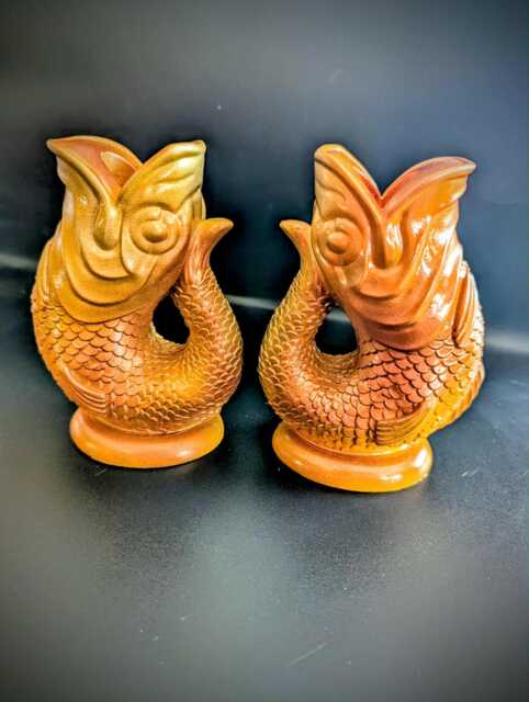 Glug Fish - Candle Stick Holder- Candelabra -Set Of Two- Jesmonite Handmade - image 1