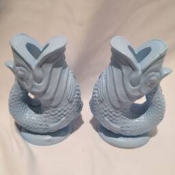 Glug Fish - Candle Stick Holder- Candelabra -Set Of Two- Jesmonite Handmade - thumbnail 3