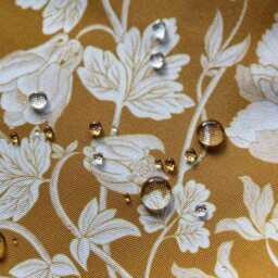 Water Weather Resistant Garden Cushion, Outdoor Pillow Summer Mustard Gold Floral, 2 Sizes Inc Padding - Handmade in The UK By Celina Digby - thumbnail 3