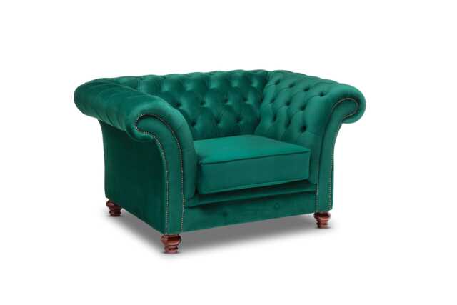 Chesterfield Belmont Chair Plush Green Velvet - image 1