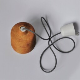 Artisan Raku Pendant Lamp - Narrow Petite Shade, Blue, White & Green Glazed Interior, Small Ceramic Hanging Light - thumbnail 4