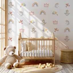 Unicorn Wall Decals Girls Bedroom Decor Nursery Stickers Rainbow Baby Girl Room - thumbnail 3