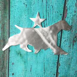 English Springer Spaniel, Dog Christmas Tree Topper, Star On Back, Holiday Decoration, Aluminum, Metal Art, Yard Stake Or Wall Hanging