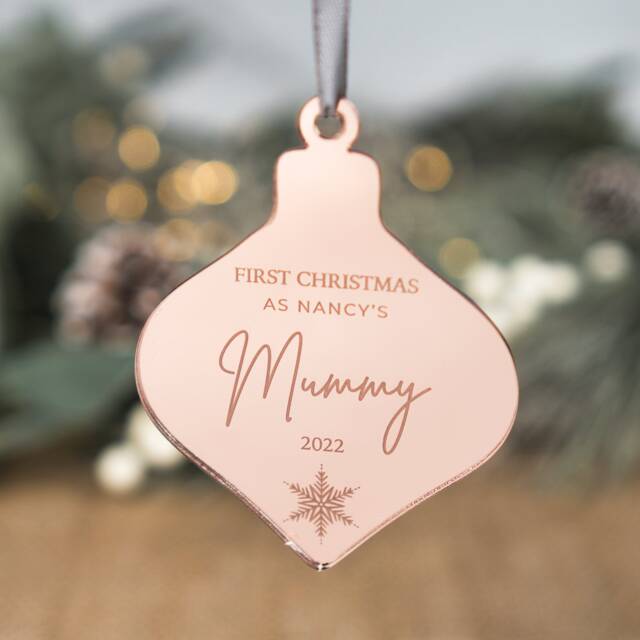 First Christmas As My Mummy Personalised Decoration Gift For New Mom Dog Mum Gifts From - image 1