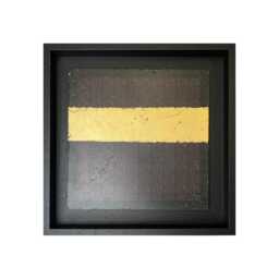 Kaaba Gold Leaf Abstract Design Islamic Gift Framed Wall Art Stone Travertine Tile Traditional Uthmaani Calligraphy - Medium