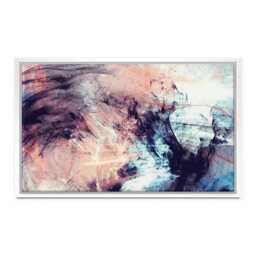 Abstract Canvas Wall Art Inky Blues & Pinks Design - thumbnail 4
