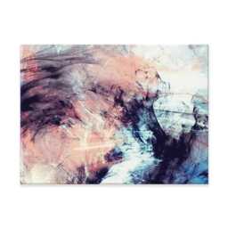 Abstract Canvas Wall Art Inky Blues & Pinks Design - thumbnail 1