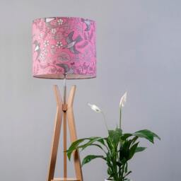 Riverbank Birds Lampshade Pink