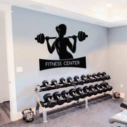 Fitness Center Wall Decal Motivational Gym Decor T753 - thumbnail 1