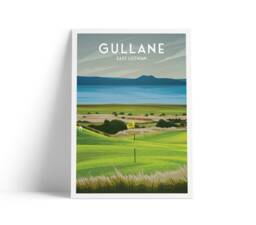 Gullane Golf Course No 3 - Travel Poster East Lothian Print Scotland Wall Art - thumbnail 1