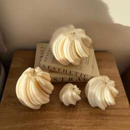 Handmade Swirl Soy Wax Candle Glam Home Decor Art - thumbnail 4