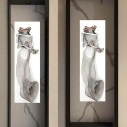 Bride With Flowers Large Metal Decor Wall Hanging Wire Mesh Sculpture Boho Modern Living Room Art Deco Metal Wedding Decor Handmade Gift - thumbnail 2