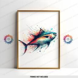 Sea Fishing Wall Art - Set Of 3 Fish Prints - Gifts For Men Watercolour Angler Illustration Angling Gift - thumbnail 3