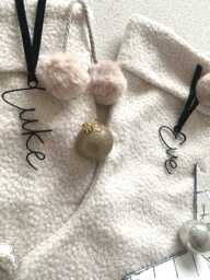 Wire Words - Personalised Customised Stocking Names Table Place Tree Baubles Family Surname Sign Christmas Keepsake - thumbnail 1