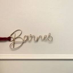Wire Words - Personalised Customised Stocking Names Table Place Tree Baubles Family Surname Sign Christmas Keepsake - thumbnail 2