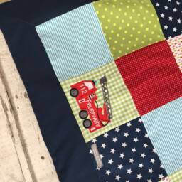 Crawling Blanket/Baby Blanket Patchwork Car Krd3078 - thumbnail 3