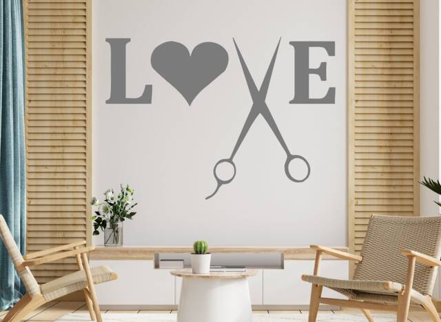 Hair Salon Scissors Wall Decal Stylist Decor, Hs019 - image 1