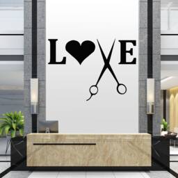 Hair Salon Scissors Wall Decal Stylist Decor, Hs019 - thumbnail 2