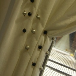 Inox Silver-Black Metallic Balls&beads Curtain Triple Embrasse Tiebacks-1Meter Length Tassel Beads & Metal Drapes Tiebacks - thumbnail 2